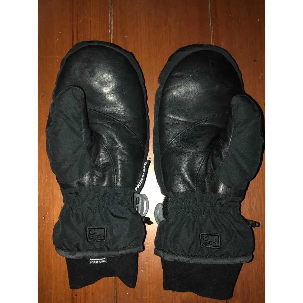 Scott primaloft mittens with finger bays black size small
